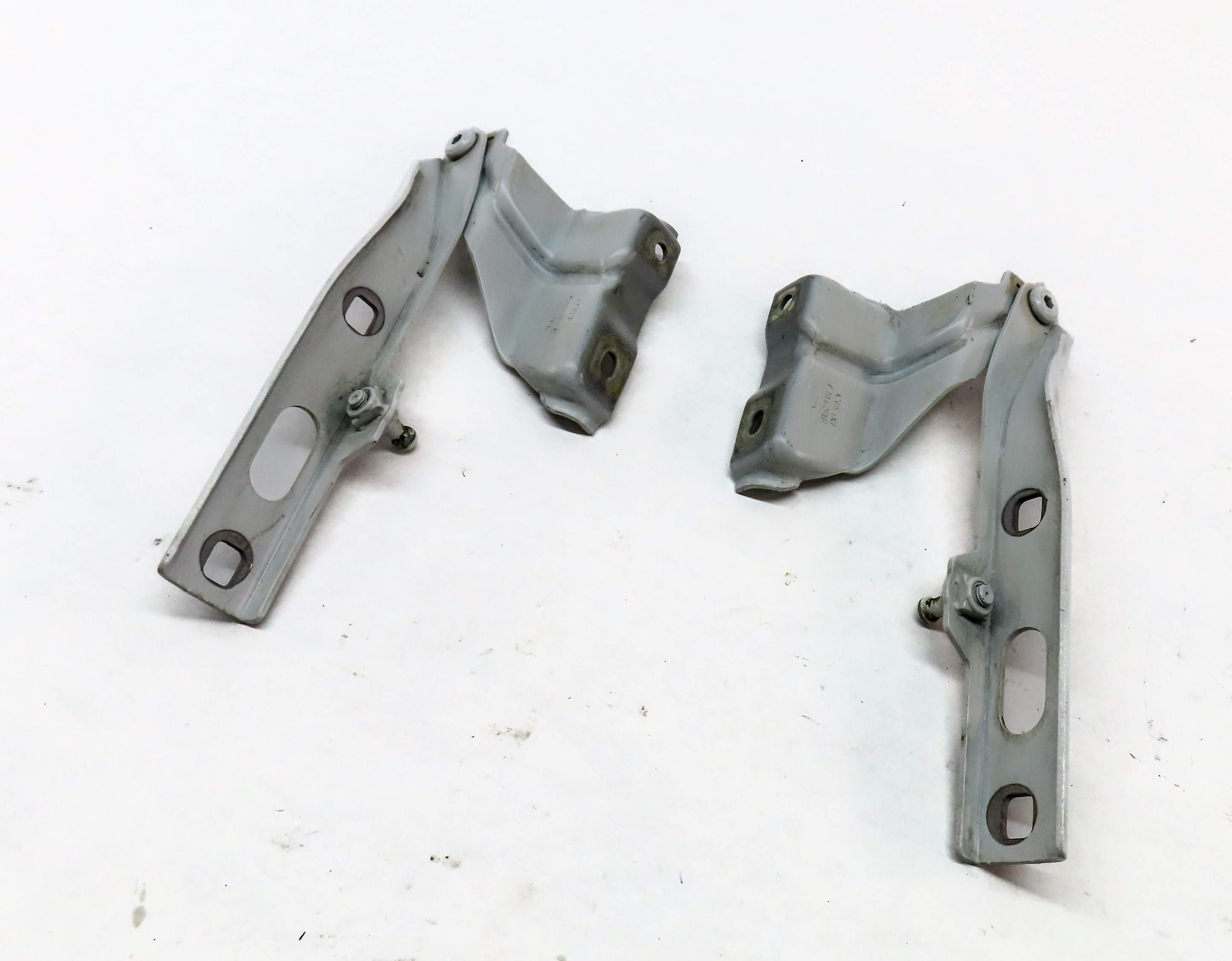 09-17 AUDI Q5 SQ5 B8 8R FRONT LEFT & RIGHT HOOD BONNET LIFT HINGE SET/2 (WHITE) — exact item pictured